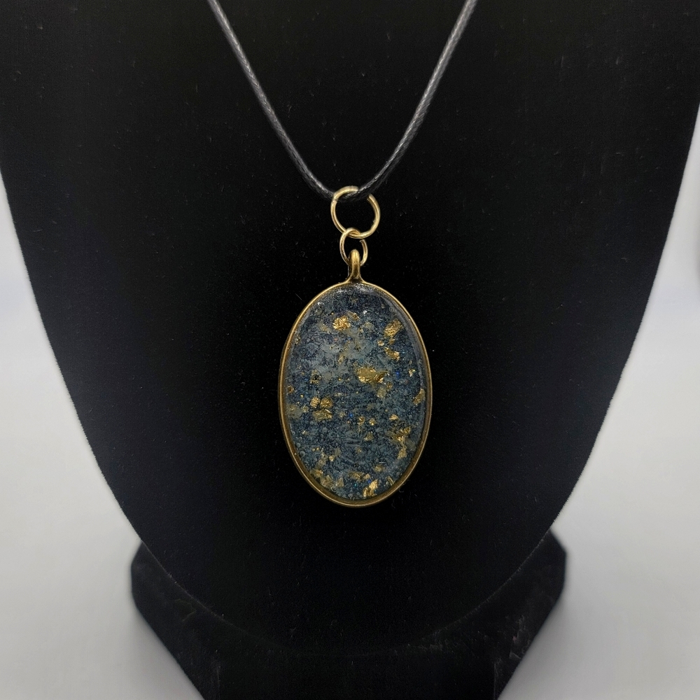 Handmade blue/gold Necklace